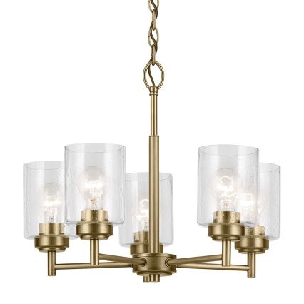 Kichler - Żyrandol na łańcuchu WINSLOW 5xE27/60W/230V śr. 50,2 cm mosiądz