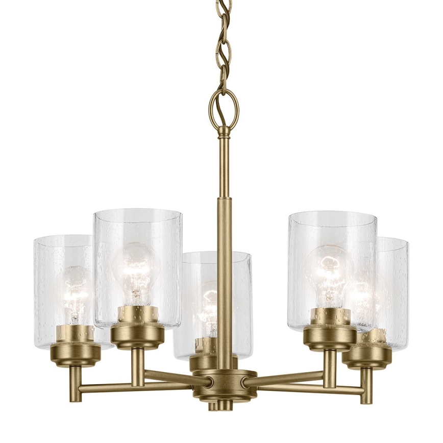 Kichler - Żyrandol na łańcuchu WINSLOW 5xE27/60W/230V śr. 50,2 cm mosiądz