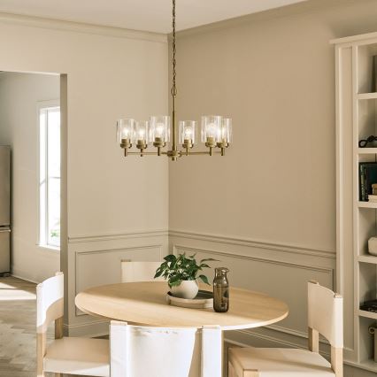 Kichler - Żyrandol na łańcuchu WINSLOW 6xE27/60W/230V śr. 66 cm mosiądz