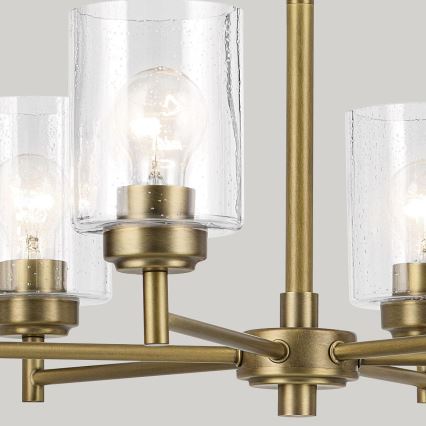Kichler - Żyrandol na łańcuchu WINSLOW 6xE27/60W/230V śr. 66 cm mosiądz
