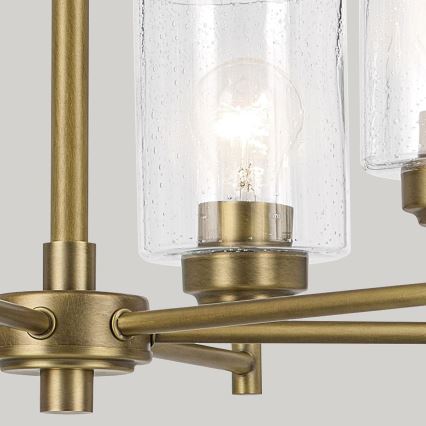 Kichler - Żyrandol na łańcuchu WINSLOW 6xE27/60W/230V śr. 66 cm mosiądz