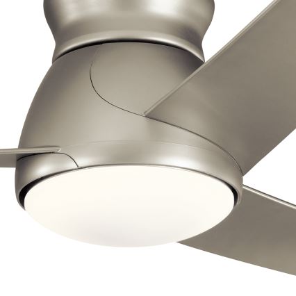 Kichler - LED Ściemnialny wentylator sufitowy ERIS LED/10W/230V matowy chrom IP44 + zdalne sterowanie