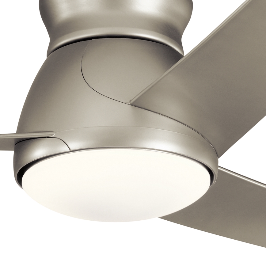 Kichler - LED Ściemnialny wentylator sufitowy ERIS LED/10W/230V matowy chrom IP44 + zdalne sterowanie