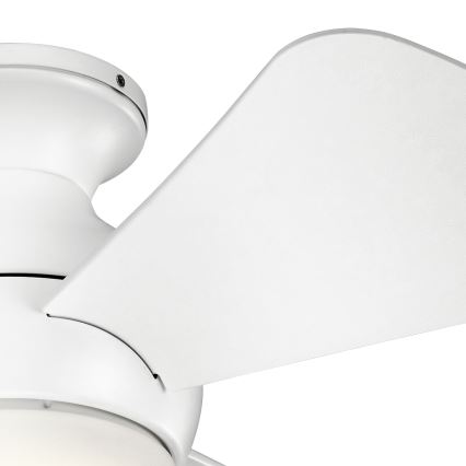 Kichler - LED Ściemnialny wentylator sufitowy SOLA LED/10W/230V IP23 biały + pilot zdalnego sterowania