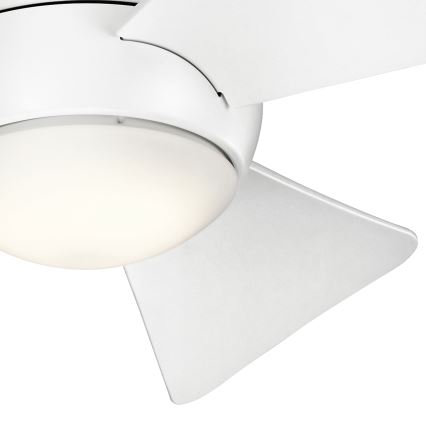 Kichler - LED Ściemnialny wentylator sufitowy SOLA LED/10W/230V IP23 biały + pilot zdalnego sterowania