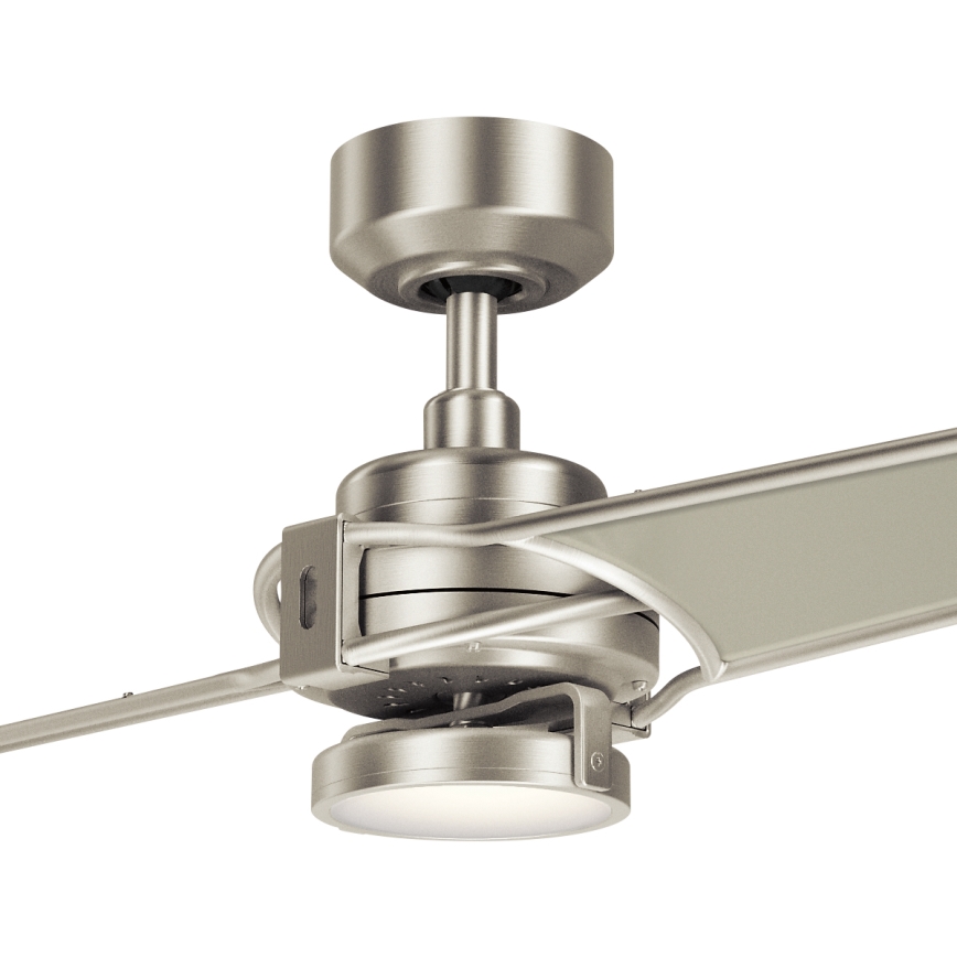 Kichler - LED Regulowany sufitowy wentylator XETY LED/10W/230V matowy chrom/srebrny + pilot zdalnego sterowania