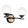 Kichler - LED Kinkiet łazienkowy BENNO 2xLED/3W/230V czarny/złoty IP44
