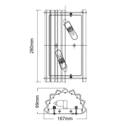 Kichler - LED Kinkiet łazienkowy CRYSTAL SKYE 2xG9/3W/230V IP44