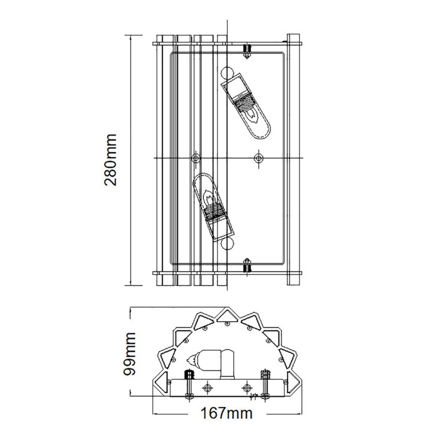 Kichler - LED Kinkiet łazienkowy CRYSTAL SKYE 2xG9/3W/230V IP44