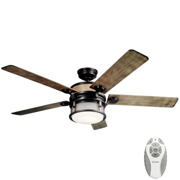 Kichler - LED regulowany wentylator sufitowy AHRENDALE LED/10W/230V IP44 + pilot zdalnego sterowania
