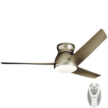 Kichler - LED Ściemnialny wentylator sufitowy ERIS LED/10W/230V matowy chrom IP44 + zdalne sterowanie