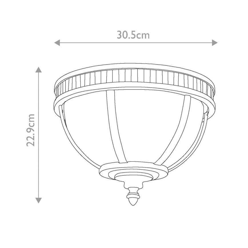 Kichler - Plafon zewnętrzny HALLERON 3xE14/40W/230V IP44 antracyt