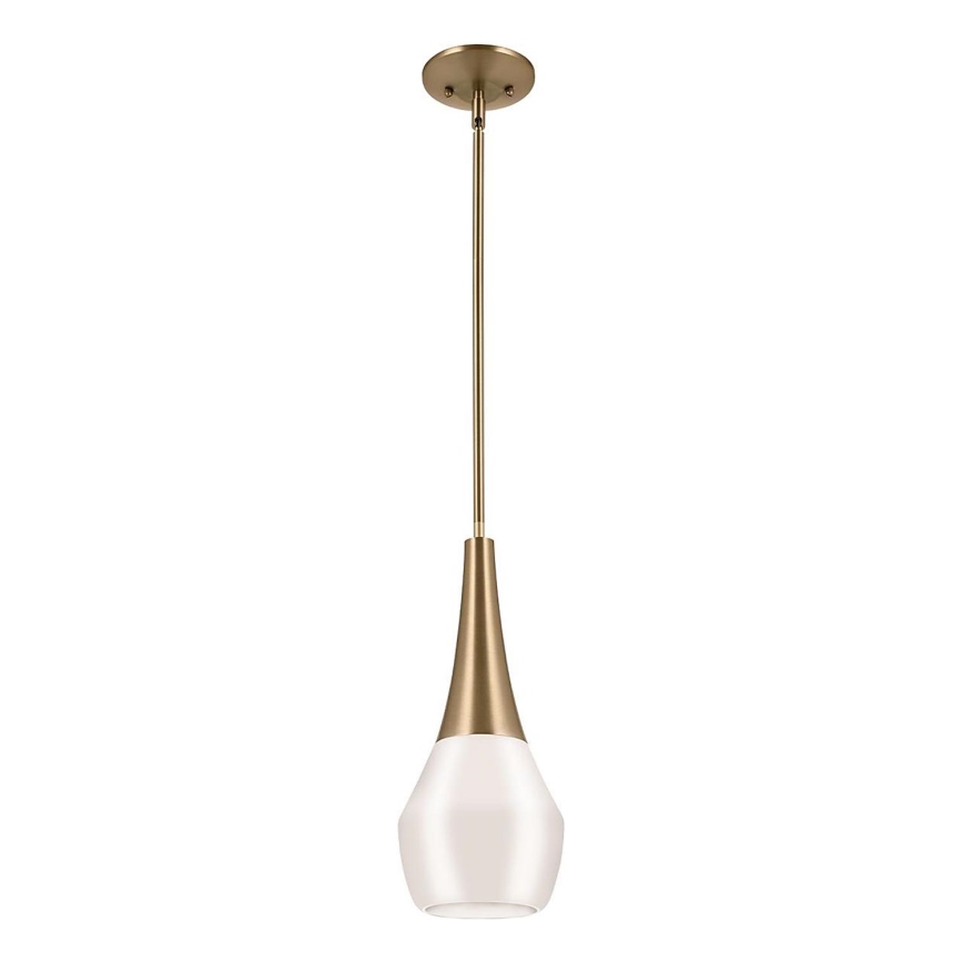 Kichler - Żyrandol na drążku DEELA 1xE27/60W/230V śr. 17,8 cm mosiądz