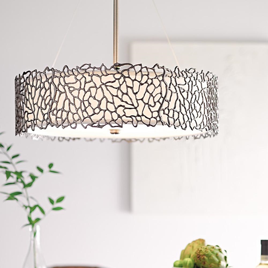 Kichler - Żyrandol na drążku SILVER CORAL 3xE27/100W/230V matowy chrom