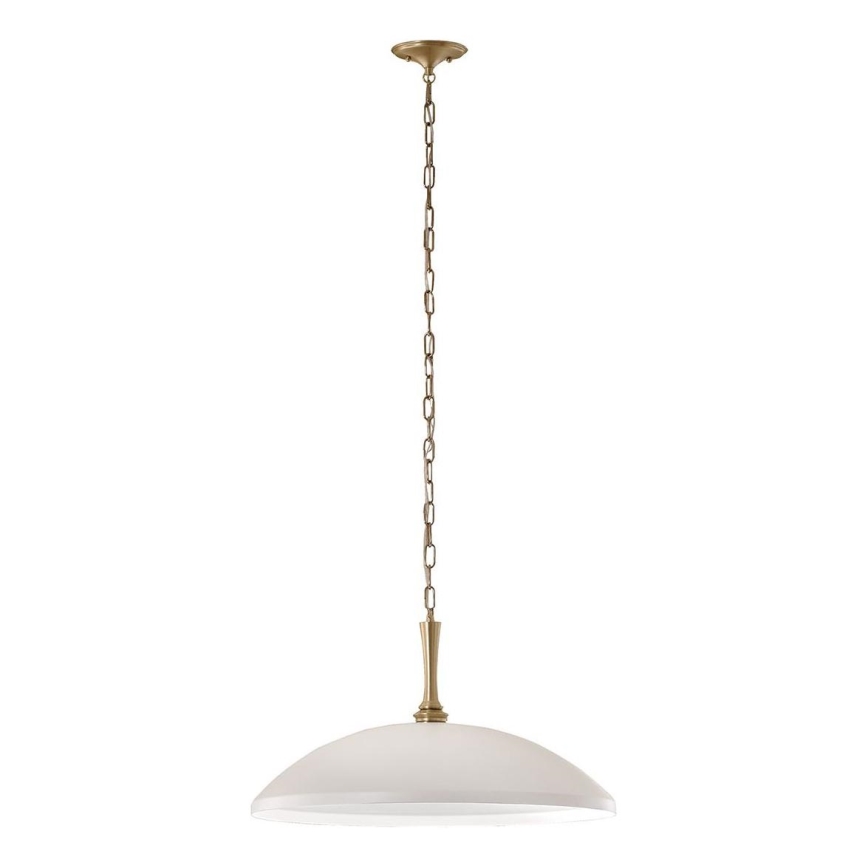 Kichler - Żyrandol na łańcuchu DELAROSA 1xE27/60W/230V biały/mosiądz