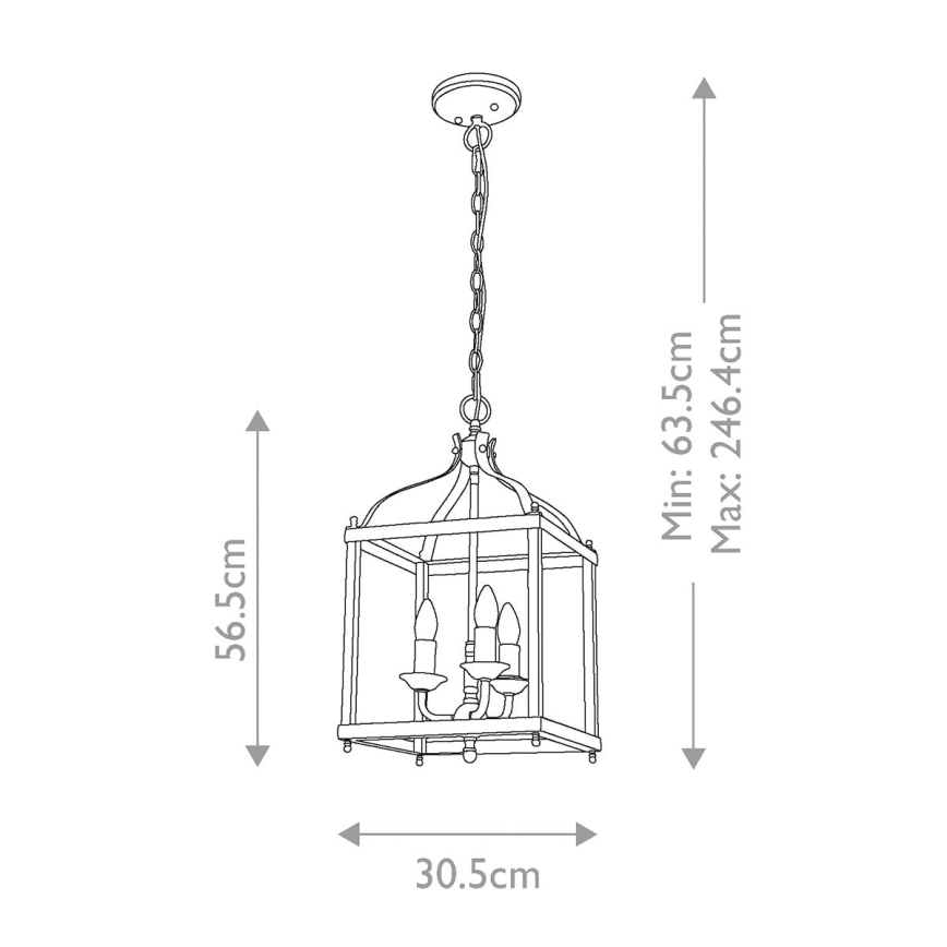Kichler - Żyrandol na łańcuchu LARKIN 3xE14/60W/230V antracyt