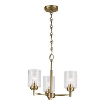 Kichler - Żyrandol na łańcuchu WINSLOW 3xE27/60W/230V śr. 45,8 cm mosiądz