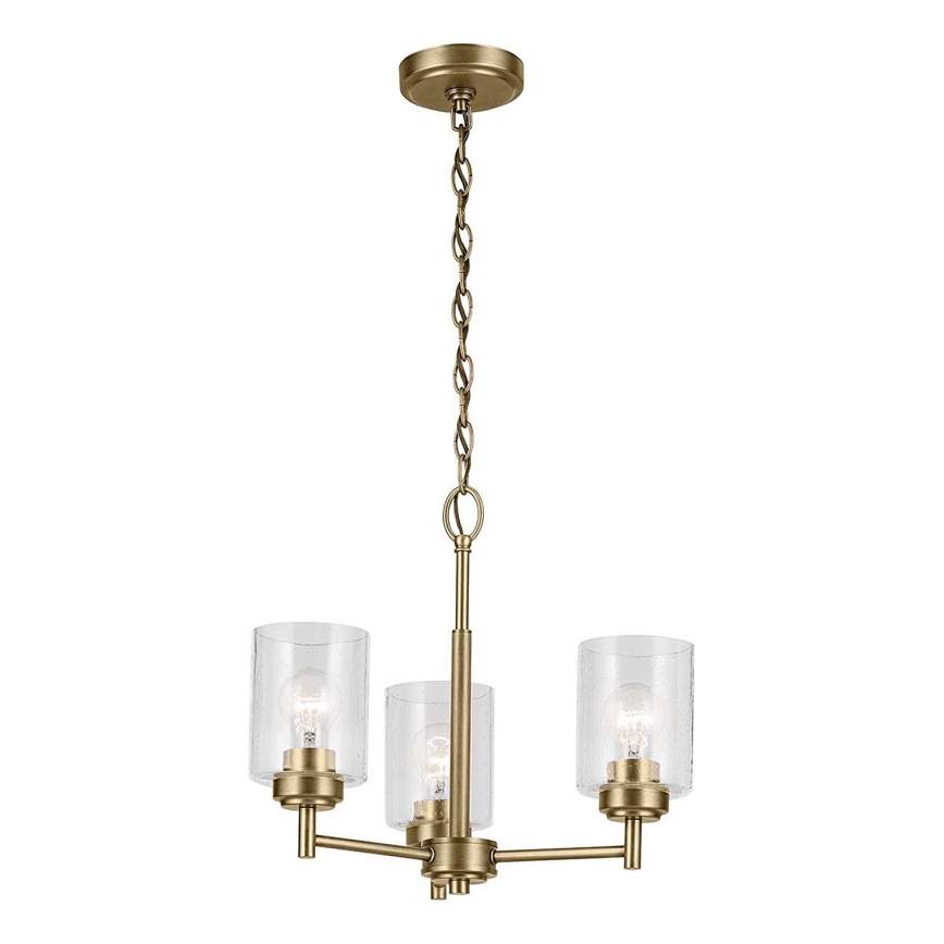 Kichler - Żyrandol na łańcuchu WINSLOW 3xE27/60W/230V śr. 45,8 cm mosiądz