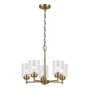 Kichler - Żyrandol na łańcuchu WINSLOW 5xE27/60W/230V śr. 50,2 cm mosiądz