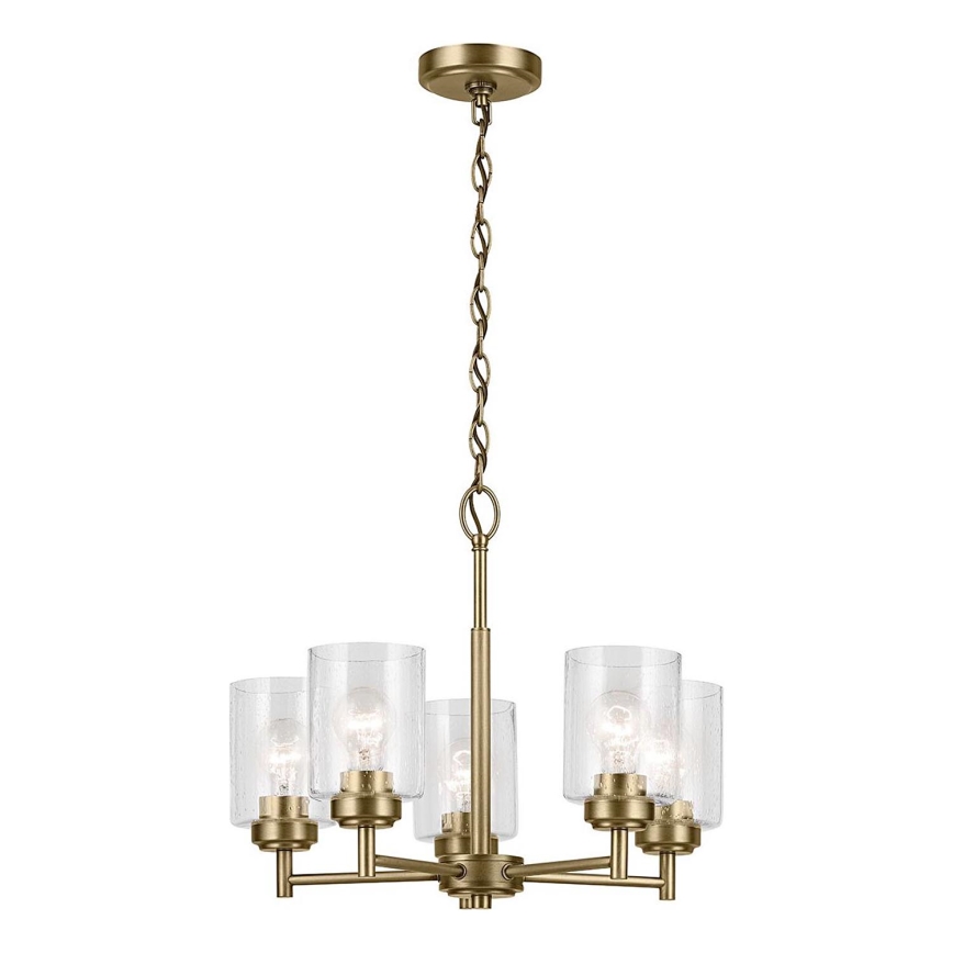 Kichler - Żyrandol na łańcuchu WINSLOW 5xE27/60W/230V śr. 50,2 cm mosiądz