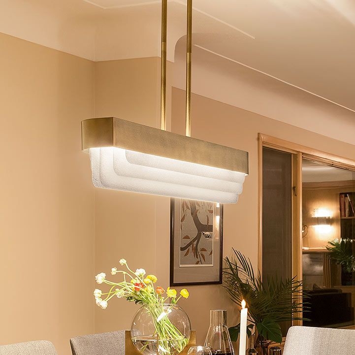 Kichler - żyrandol na pręcie SERENE LED/40W/230V, złoty