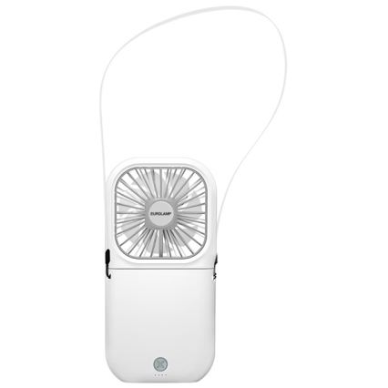 Kieszonkowy, ładowalny wentylator 5W/5V, 2500 mAh — biały