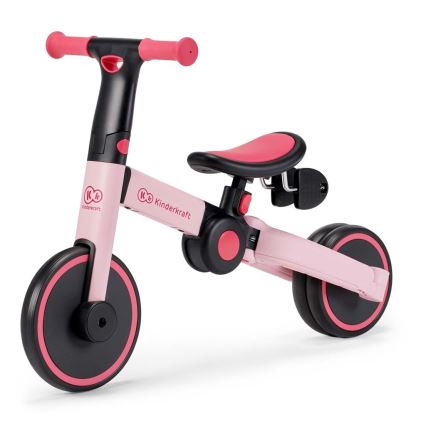 KINDERKRAFT - Dziecięcy rowerek biegowy 3w1 4TRIKE różowy