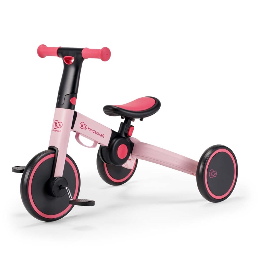 KINDERKRAFT - Dziecięcy rowerek biegowy 3w1 4TRIKE różowy