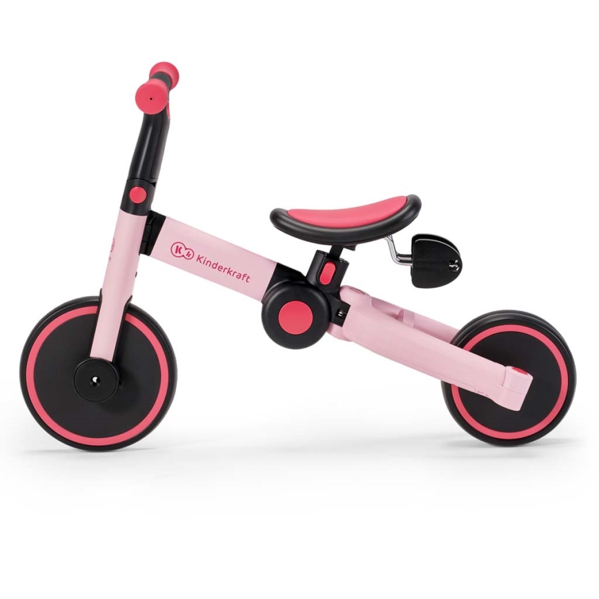KINDERKRAFT - Dziecięcy rowerek biegowy 3w1 4TRIKE różowy