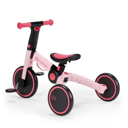 KINDERKRAFT - Dziecięcy rowerek biegowy 3w1 4TRIKE różowy