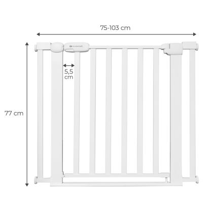 KINDERKRAFT - Bariera bezpieczeństwa LOCK&GO 75-103 cm biały