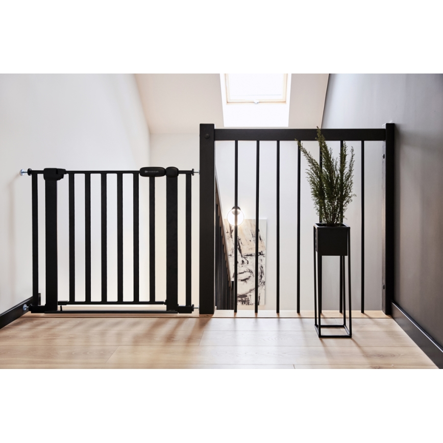 KINDERKRAFT - Bariera bezpieczeństwa LOCK&GO 75-103 cm czarny