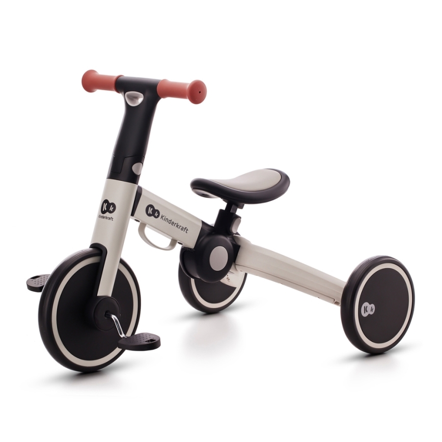 KINDERKRAFT - Dziecięcy rowerek do pchania 3w1 4TRIKE szary