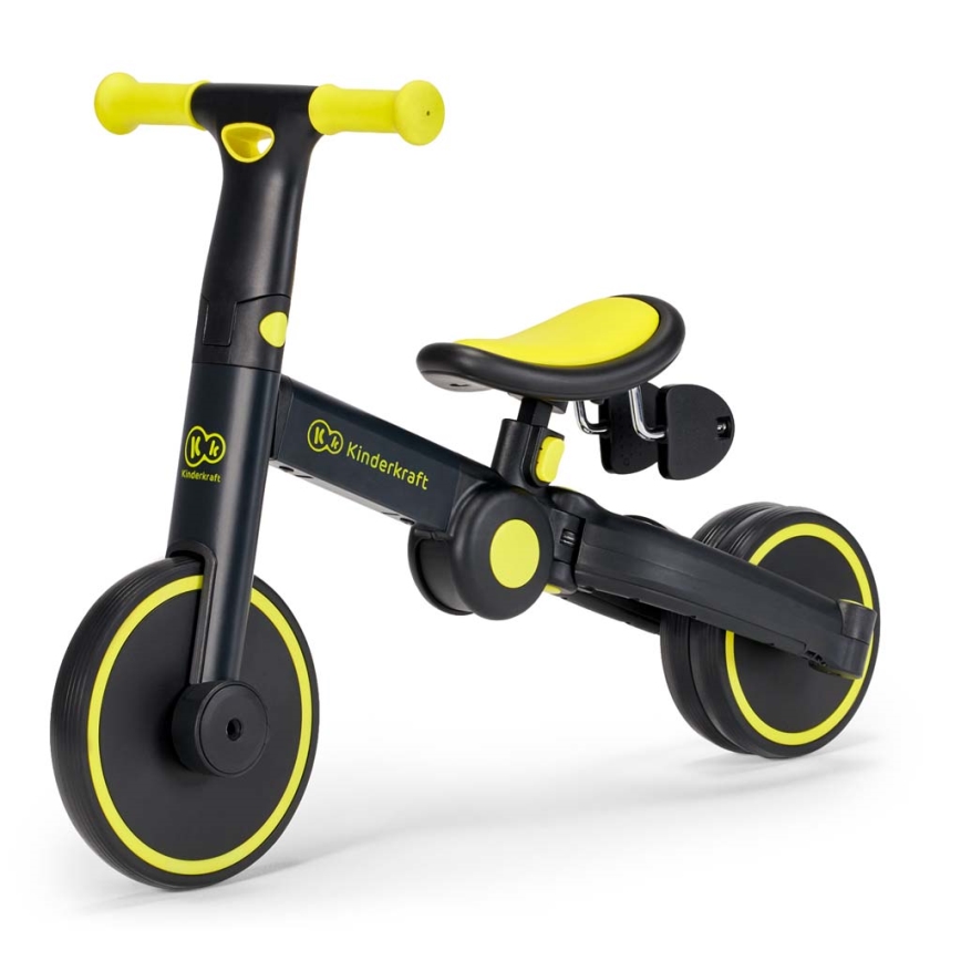 KINDERKRAFT - Dziecięcy rowerek do pchania 3w1 4TRIKE żółty/czarny