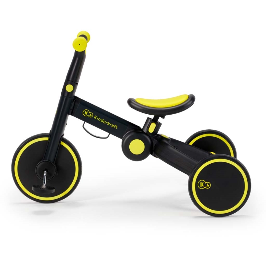 KINDERKRAFT - Dziecięcy rowerek do pchania 3w1 4TRIKE żółty/czarny