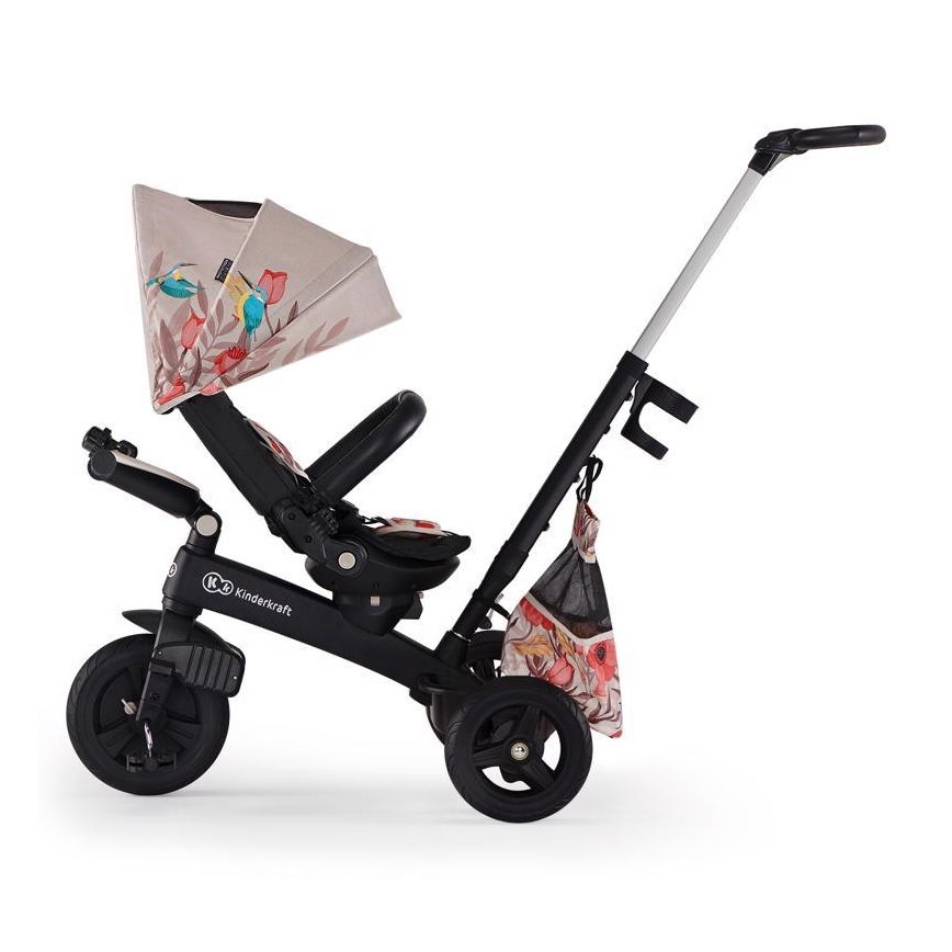 KINDERKRAFT - Dziecięcy rowerek trójkołowy 5w1 EASYTWIST beż/czarny