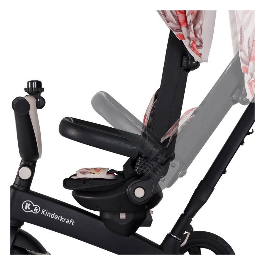 KINDERKRAFT - Dziecięcy rowerek trójkołowy 5w1 EASYTWIST beż/czarny