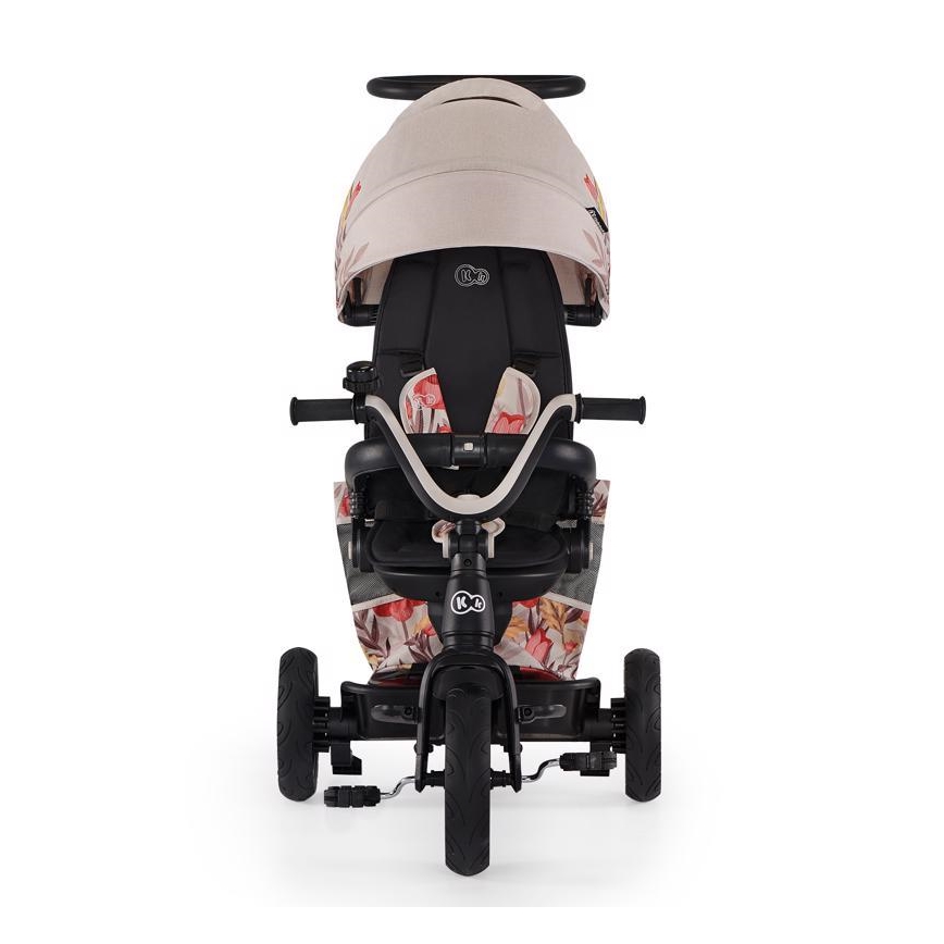KINDERKRAFT - Dziecięcy rowerek trójkołowy 5w1 EASYTWIST beż/czarny