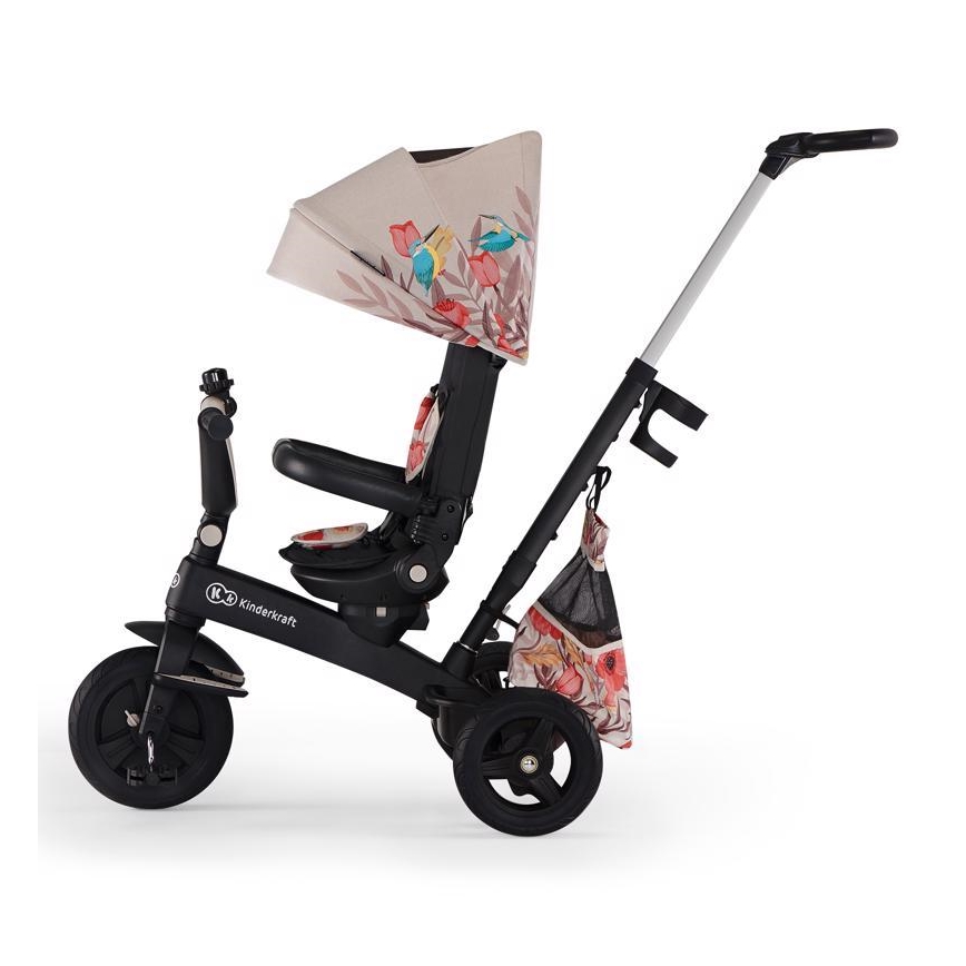 KINDERKRAFT - Dziecięcy rowerek trójkołowy 5w1 EASYTWIST beż/czarny