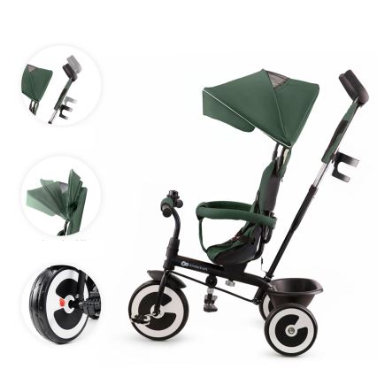 KINDERKRAFT - Dziecięcy rowerek trójkołowy ASTON Mystic green