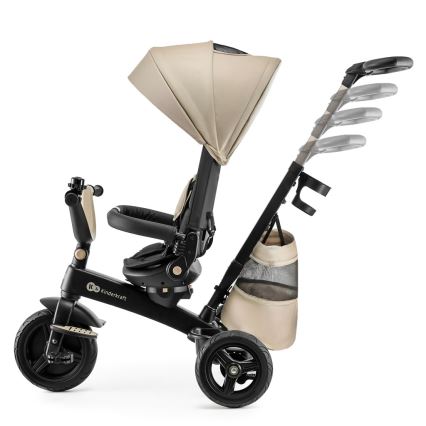 KINDERKRAFT - Dziecięcy trójkołowiec 5w1 EASYTWIST beżowy