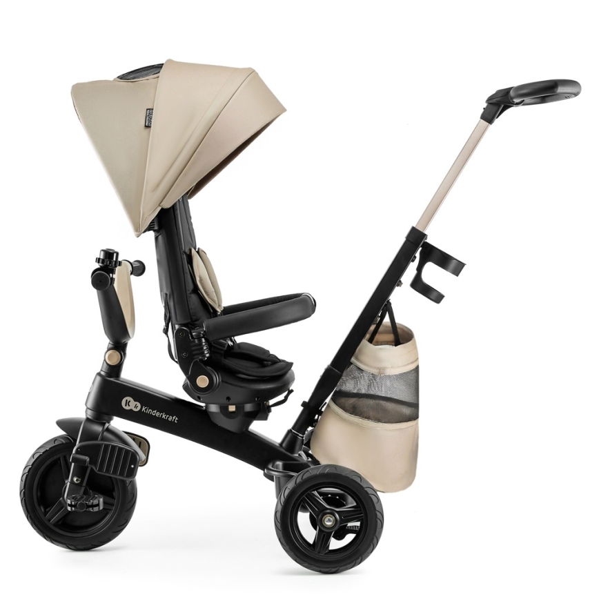 KINDERKRAFT - Dziecięcy trójkołowiec 5w1 EASYTWIST beżowy