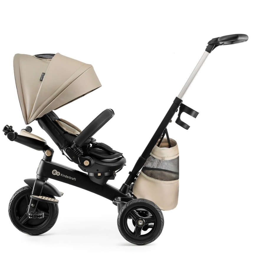 KINDERKRAFT - Dziecięcy trójkołowiec 5w1 EASYTWIST beżowy
