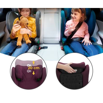 KINDERKRAFT - Fotelik samochodowy JUNIOR FIX 2 (100-150 cm) Cherry pearl
