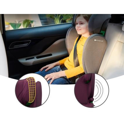 KINDERKRAFT - Fotelik samochodowy JUNIOR FIX 2 (100-150 cm) Cherry pearl