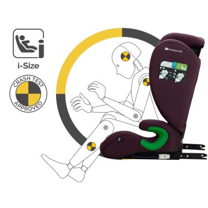 KINDERKRAFT - Fotelik samochodowy JUNIOR FIX 2 (100-150 cm) Cherry pearl