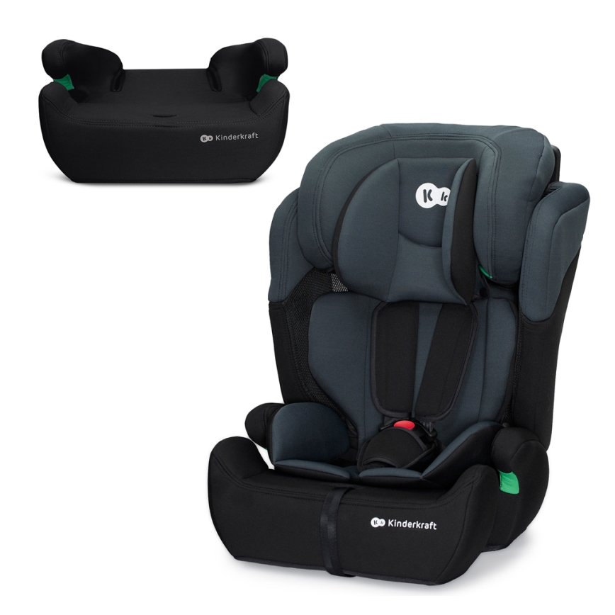 KINDERKRAFT - Fotelik samochodowy COMFORT UP i-Size (76-150 cm) ciemnoszary