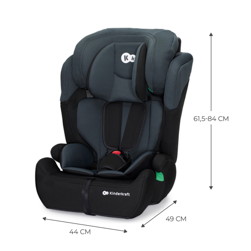 KINDERKRAFT - Fotelik samochodowy COMFORT UP i-Size (76-150 cm) ciemnoszary