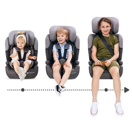 KINDERKRAFT - Fotelik samochodowy COMFORT UP i-Size (76-150 cm) jasnoszary