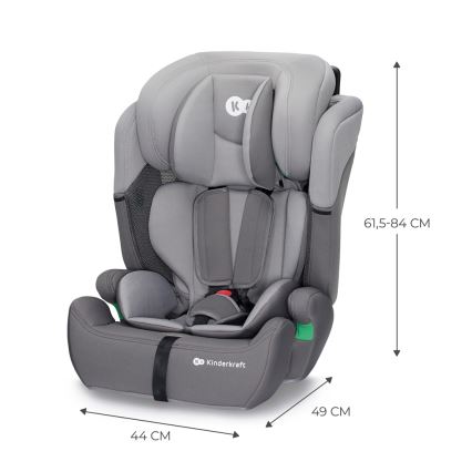 KINDERKRAFT - Fotelik samochodowy COMFORT UP i-Size (76-150 cm) jasnoszary